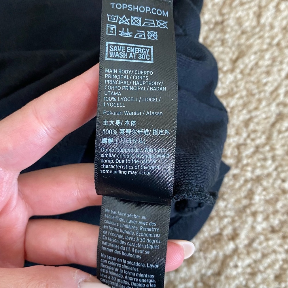 Topshop Black Ribbed Mockneck Basic Layering Top … - image 5